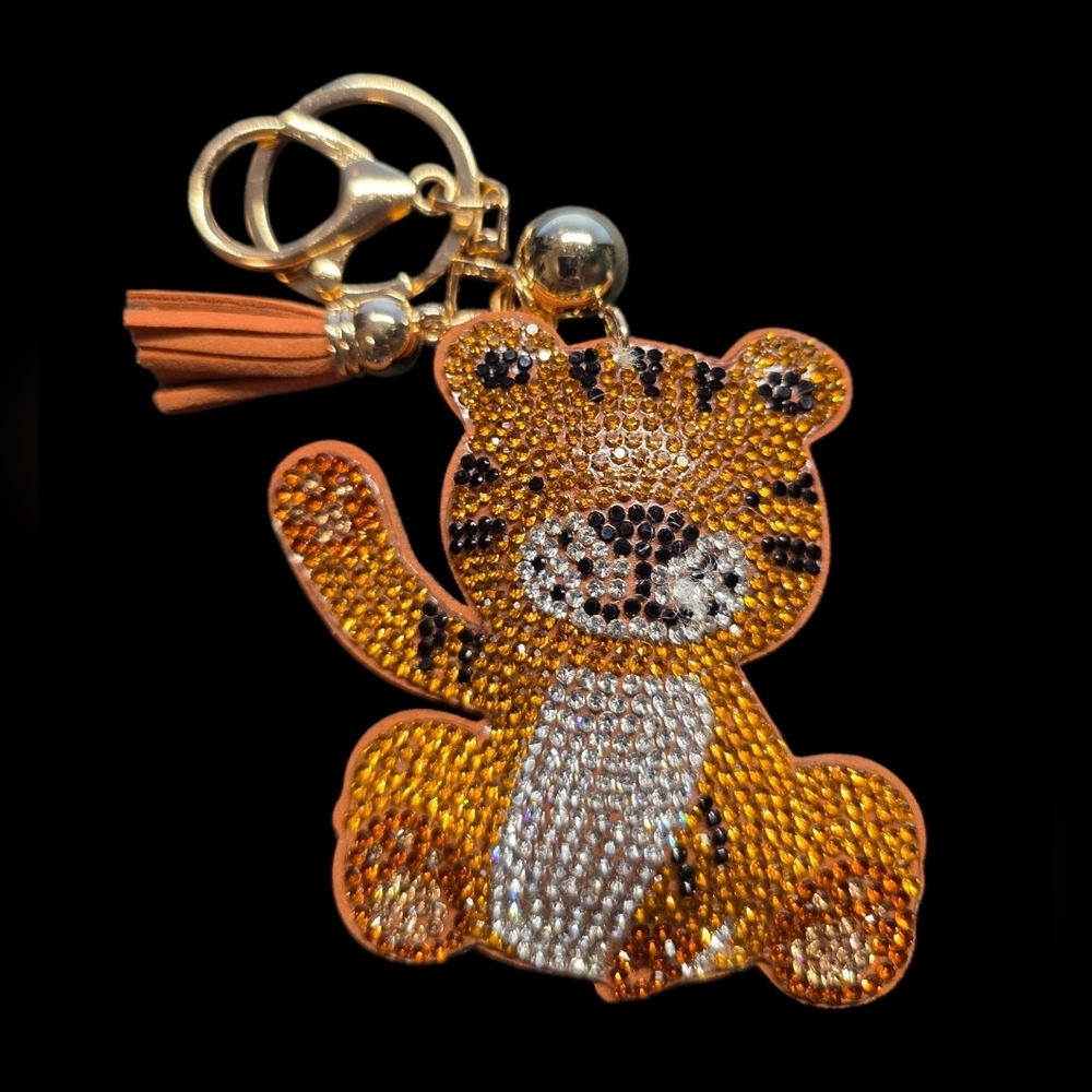 Sparkling Tiger Bag Charm Keychain